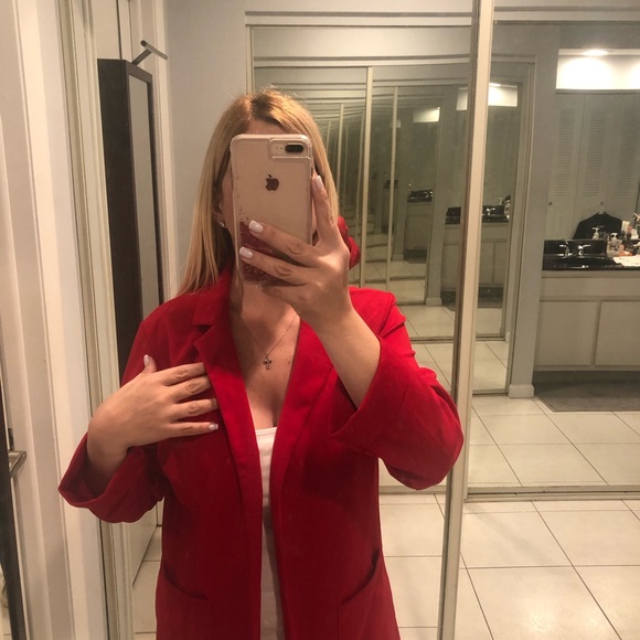 MOA large Red Blazer - Picture 7 of 13